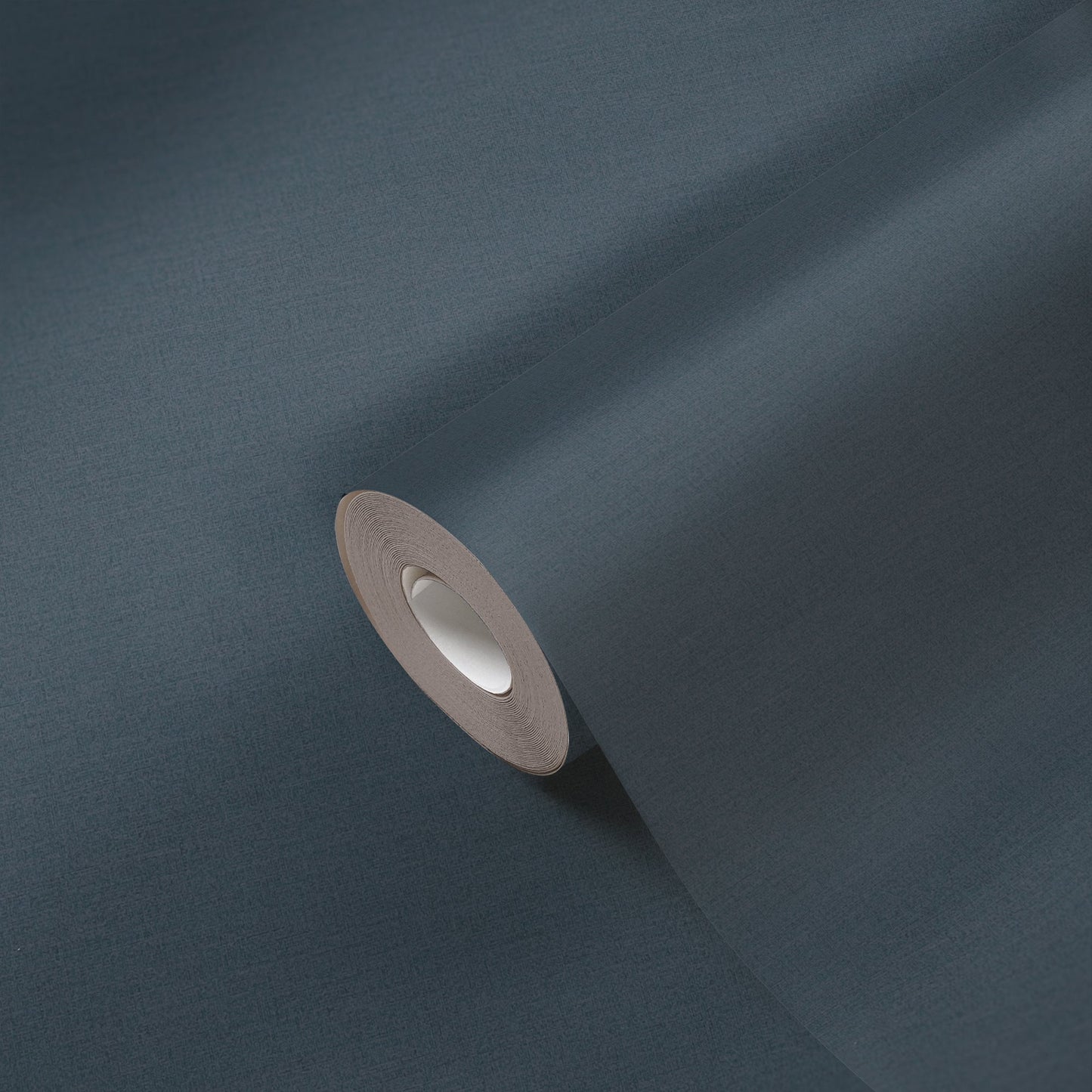 Mustertapete Leinen Tiefblau - 10,05 m x 0,53 m