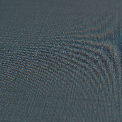Mustertapete Leinen Tiefblau - 10,05 m x 0,53 m