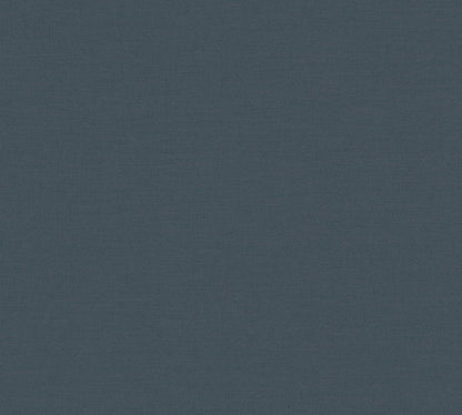Mustertapete Leinen Tiefblau - 10,05 m x 0,53 m