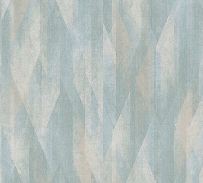 Livingwalls Björn Stockholm Art Déco Vliestapete Türkis Blau Creme 10,05 m x 0,53 m
