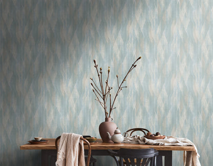 Livingwalls Björn Stockholm Art Déco Vliestapete Türkis Blau Creme 10,05 m x 0,53 m