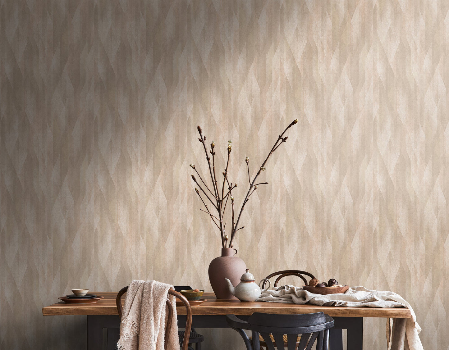 Livingwalls Björn Stockholm Art Déco Vliestapete Beige Braun 10,05 m x 0,53 m