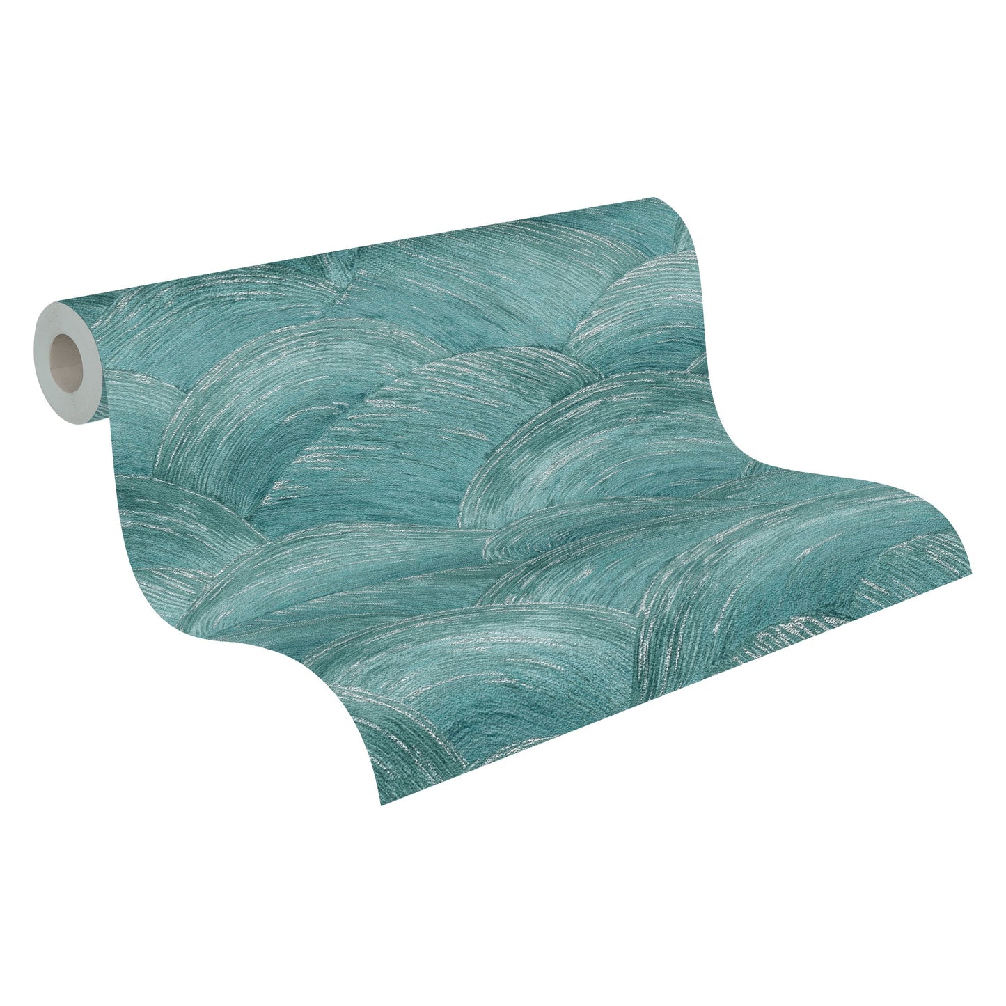 Livingwalls Zoe Miami Geometrische Vliestapete Petrol Silber 10,05 m x 0,53 m