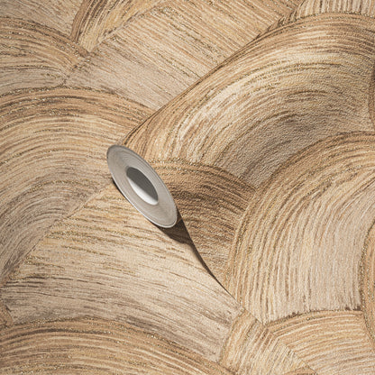 Livingwalls Zoe Miami Geometrische Vliestapete Beige Braun Gold 10,05 m x 0,53 m