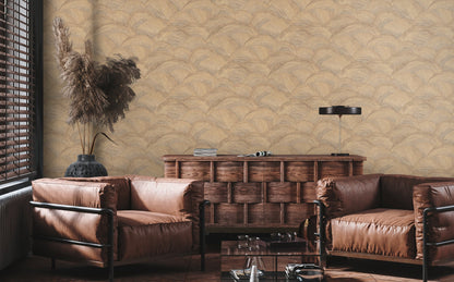 Livingwalls Zoe Miami Geometrische Vliestapete Beige Braun Gold 10,05 m x 0,53 m
