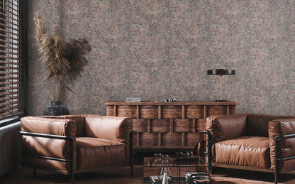 Livingwalls David Vienna Vliestapete Putzoptik Bronze Schwarz Silber 10,05 m x 0,53 m