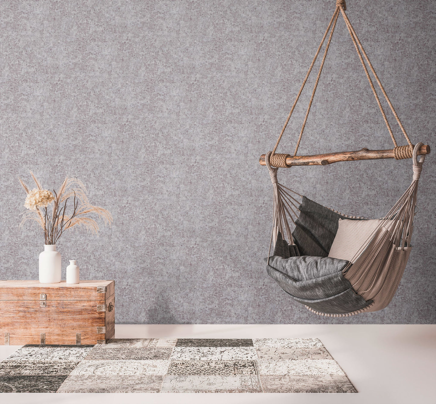 Livingwalls David Vienna Vliestapete Putzoptik Grau Silber Braun 10,05 m x 0,53 m