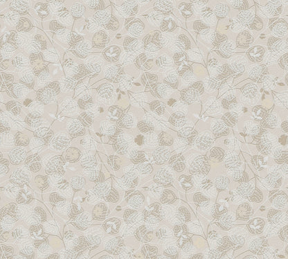 Livingwalls Björn Stockholm Blätter Vliestapete Beige Weiß 10,05 m x 0,53 m