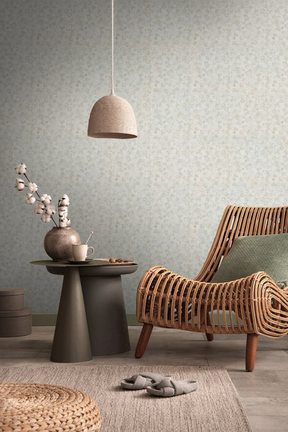 Livingwalls Björn Stockholm Blätter Vliestapete Beige Weiß 10,05 m x 0,53 m