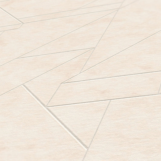 Livingwalls David Vienna Geometrische Vliestapete Creme Weiß Silber 10,05 m x 0,53 m