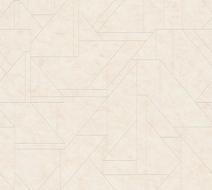 Livingwalls David Vienna Geometrische Vliestapete Creme Weiß Silber 10,05 m x 0,53 m