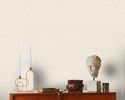 Livingwalls David Vienna Geometrische Vliestapete Creme Weiß Silber 10,05 m x 0,53 m
