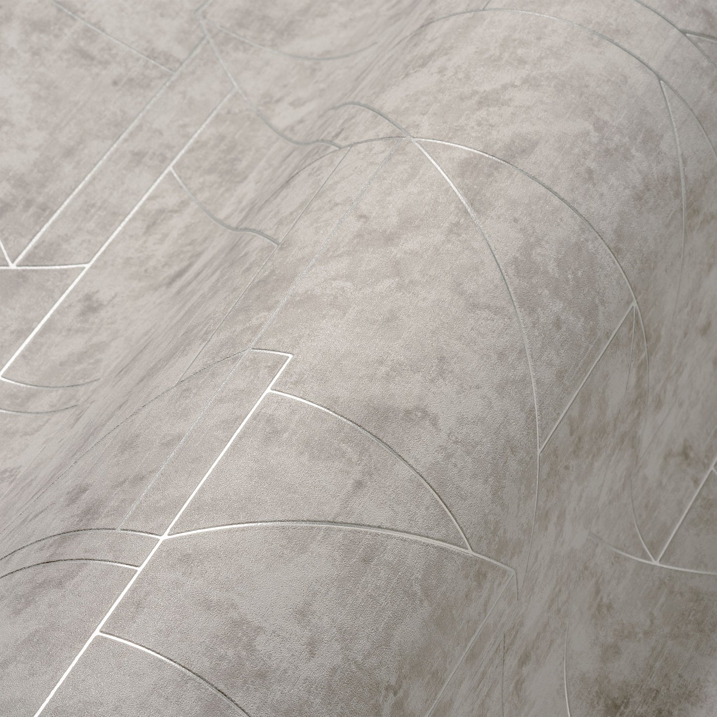 Livingwalls David Vienna Geometrische Vliestapete Grau Silber 10,05 m x 0,53 m
