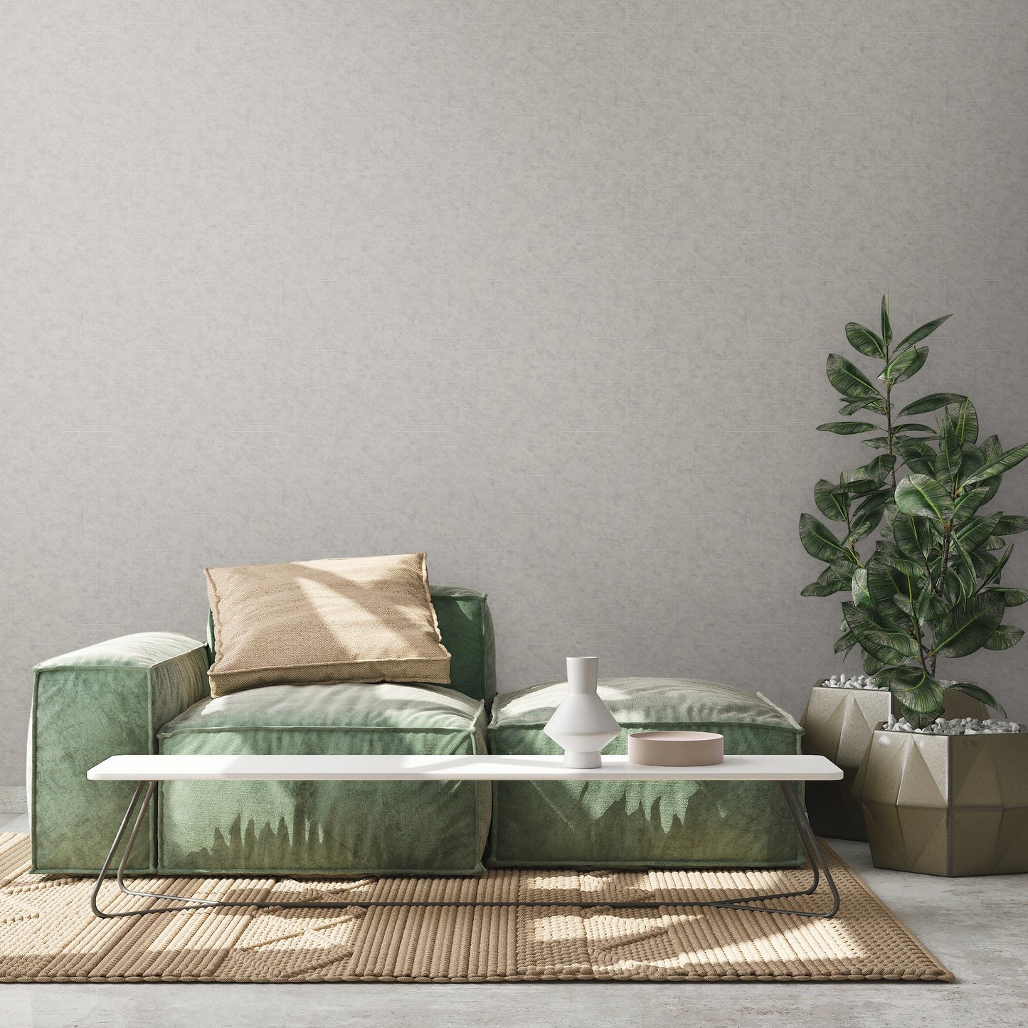 Livingwalls David Vienna Geometrische Vliestapete Grau Silber 10,05 m x 0,53 m