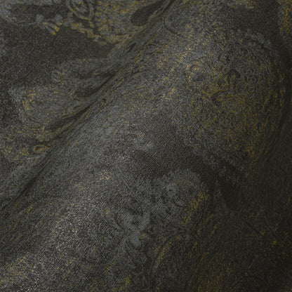 Livingwalls Maha Dubai Klassische Vliestapete Schwarz Blau Gelb Gold 10,05 m x 0,53 m