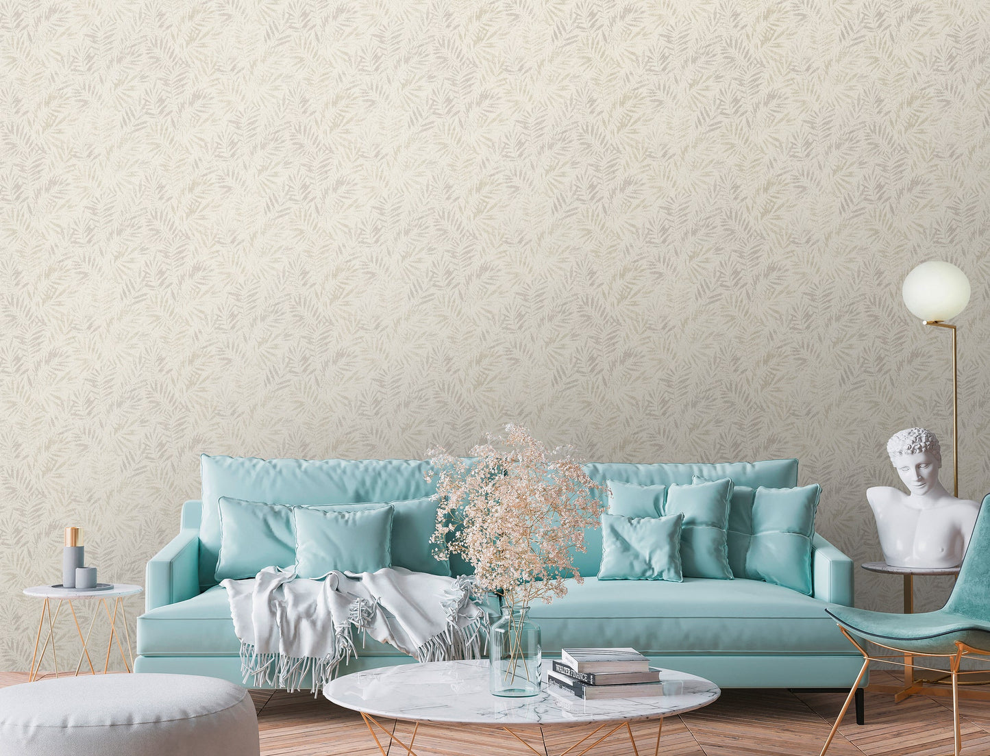 Livingwalls Zoe Miami Metallic Vliestapete Weiß Grau Silber 10,05 m x 0,53 m