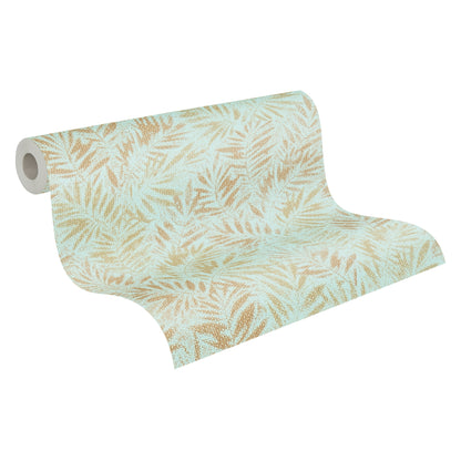 Livingwalls Zoe Miami Metallic Vliestapete Türkis Gold 10,05 m x 0,53 m