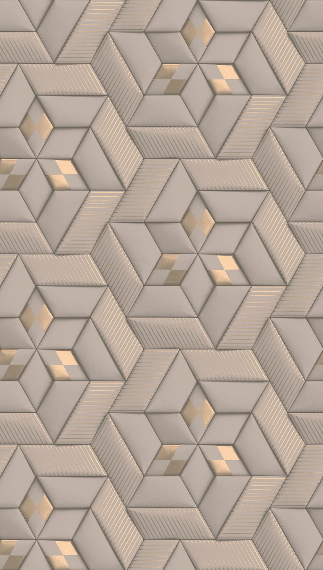 Fototapete Geometrisch Beige Gold - 1,59 m x 2,80 m