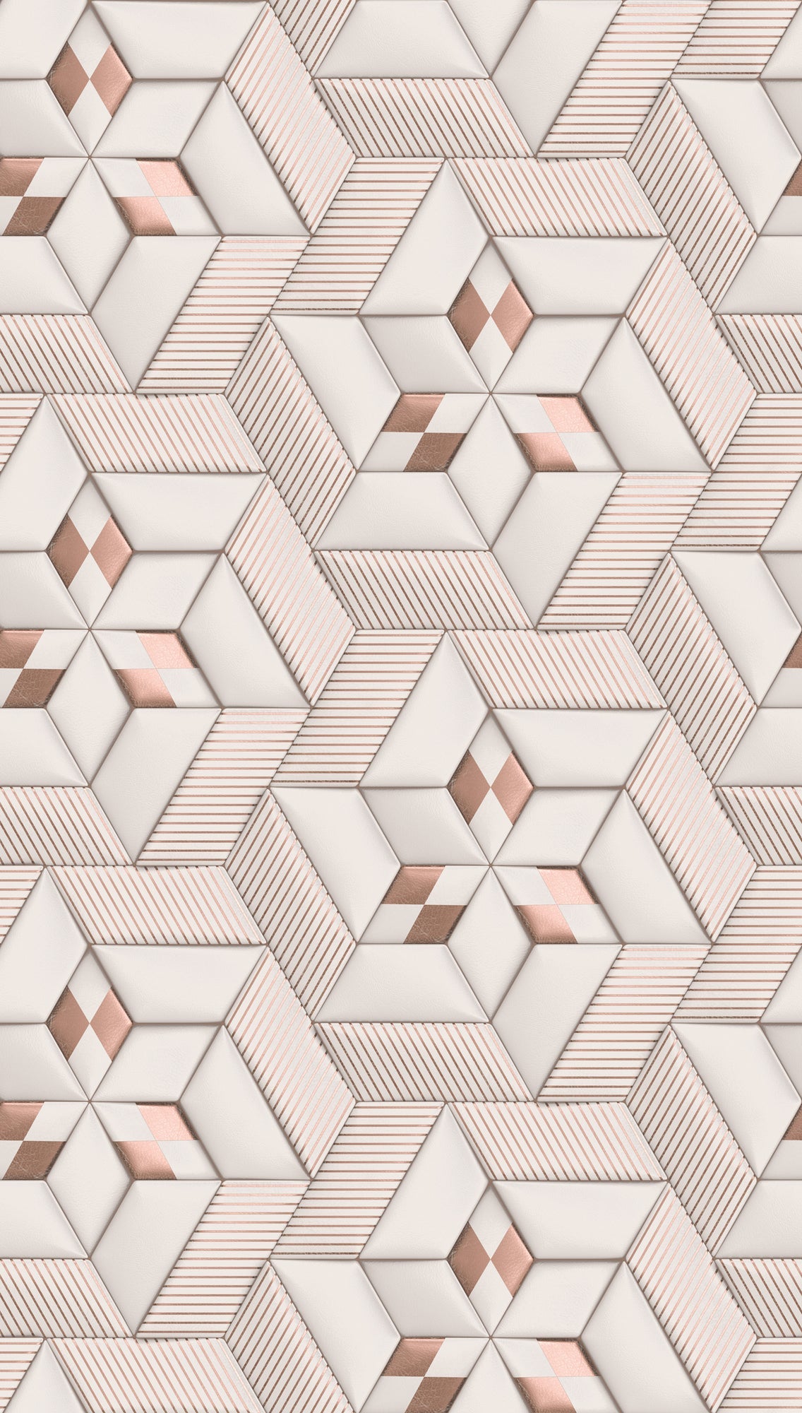 Fototapete Geometrisch Weiß Rosé - 1,59 m x 2,80 m