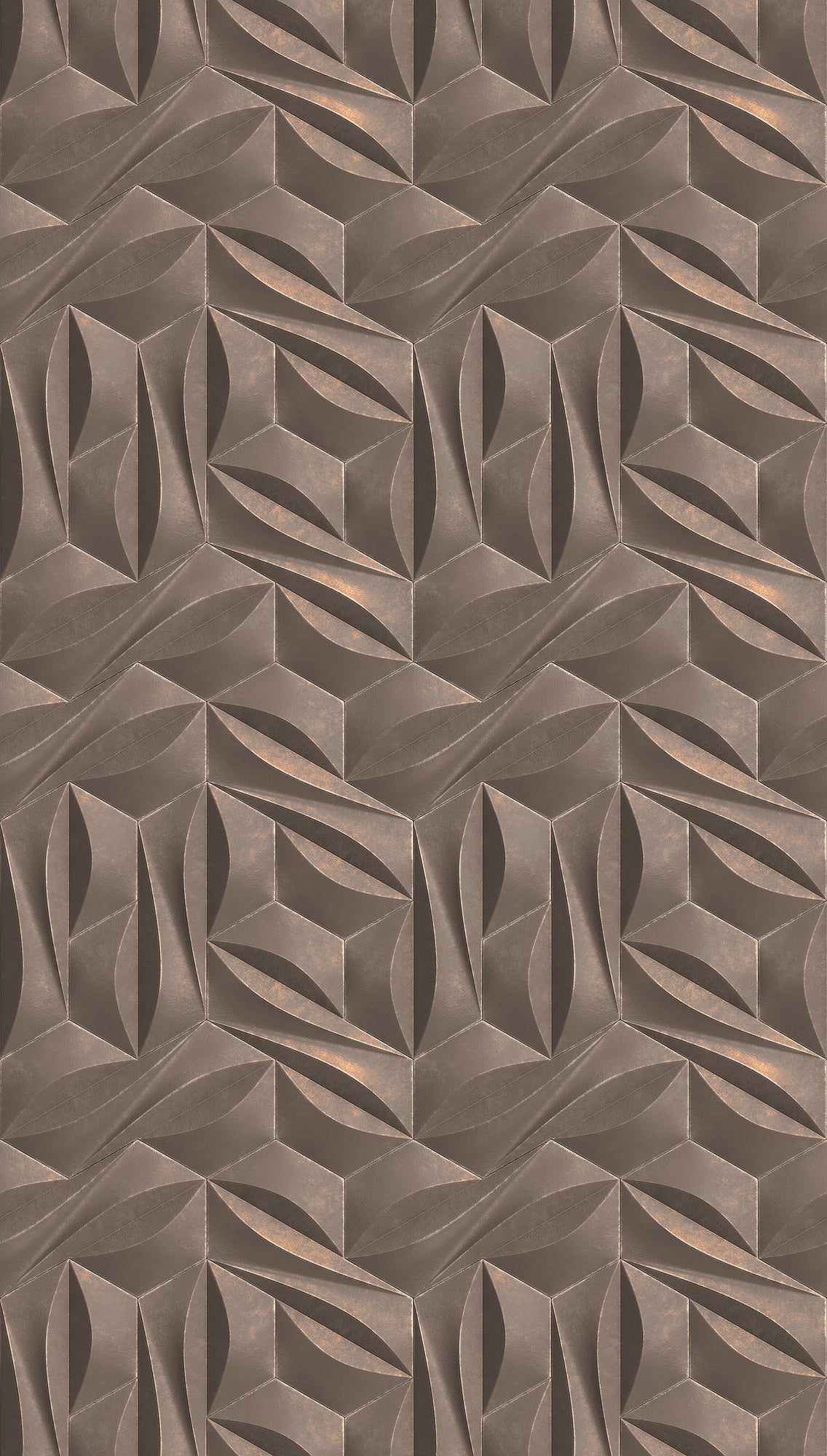 Fototapete Geometrisch Taupe Beige - 1,59 m x 2,80 m