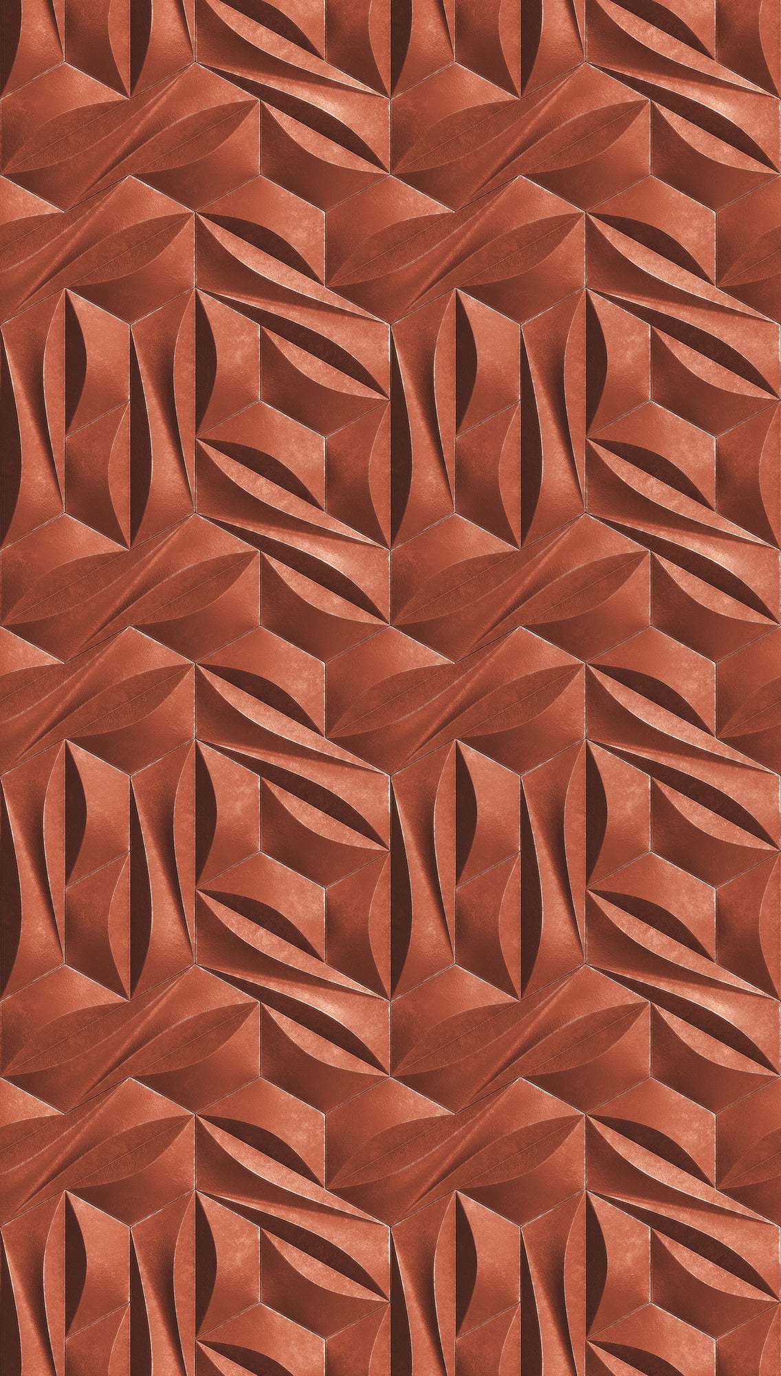 Fototapete Geometrisch Terrakotta - 1,59 m x 2,80 m