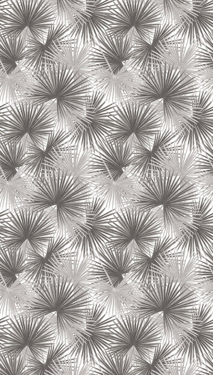 Fototapete Palmenblätter Grau Beige - 1,59 m x 2,80 m