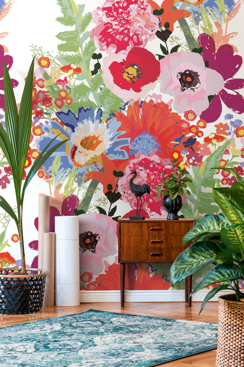 Fototapete Bunter Blumenmix – 2,80 m x 1,59 m