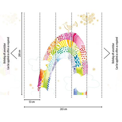 Fototapete Regenbogen Bunt - 2,65 m x 2,80 m