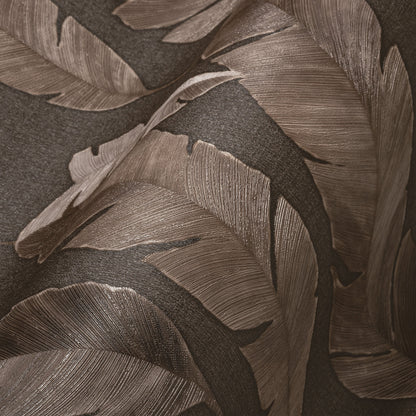 Livingwalls Lea Bali Florale Vliestapete Braun 10,05 m x 0,53 m
