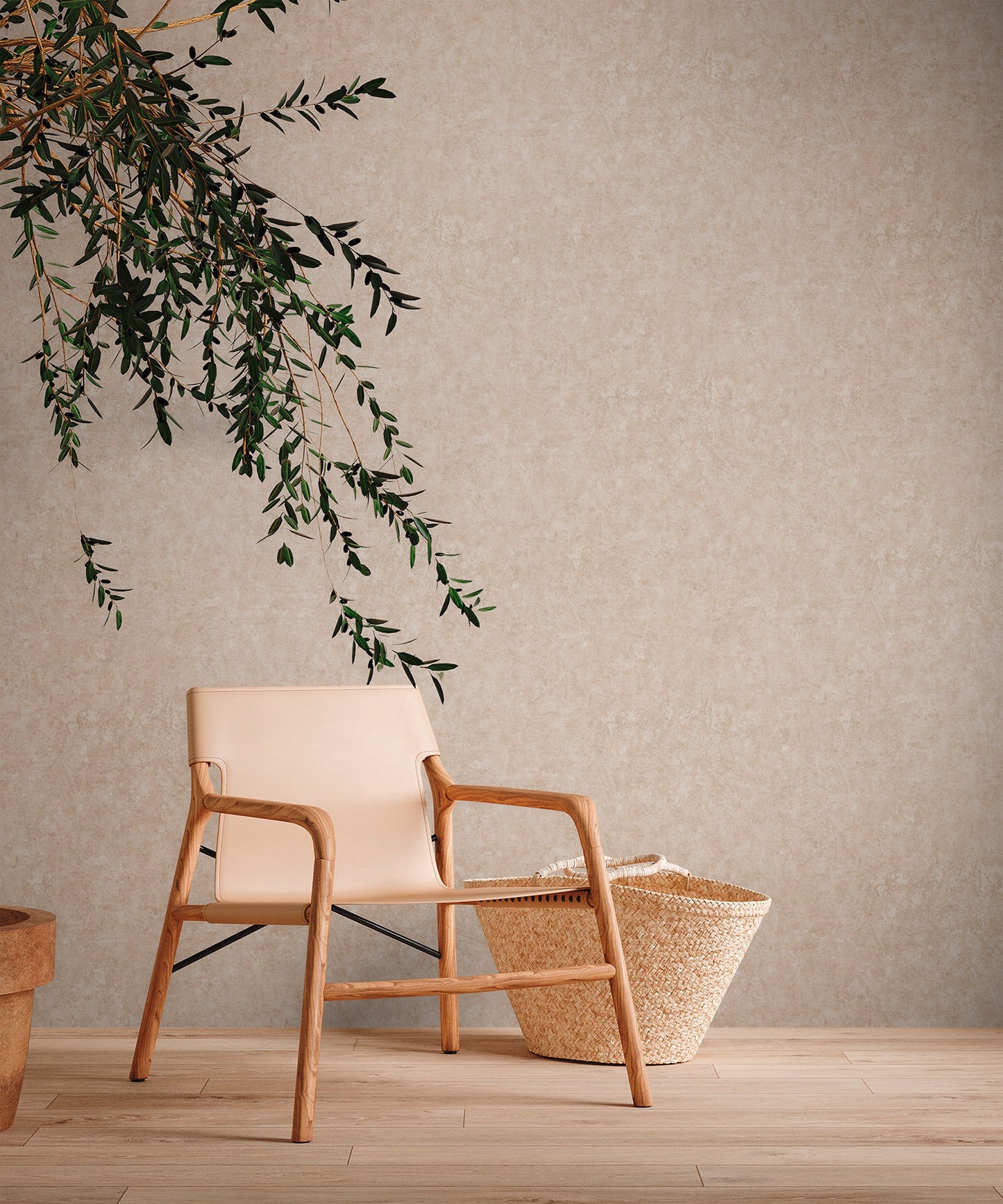 Livingwalls Zoe Miami Uni Vliestapete Hellbraun Beige 10,05 m x 0,53 m
