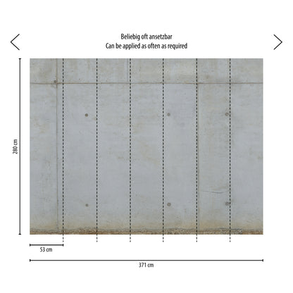 Fototapete Sichtbeton Paneele – 2,80 m x 3,71 m