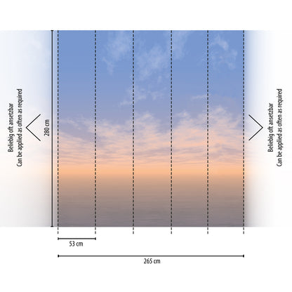 Fototapete Meer Sonnenuntergang - 2,65 m x 2,80 m