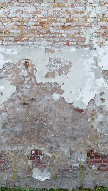 Fototapete Backsteinwand Grau - 1,59 m x 2,80 m