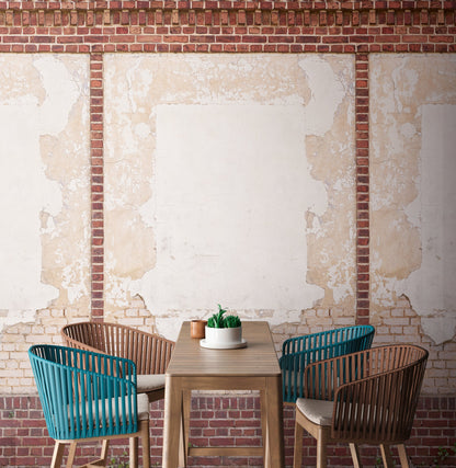 Livingwalls The Wall II Vliestapete Steinoptik Braun Beige Rot Creme 8,8 m x 0,53 m