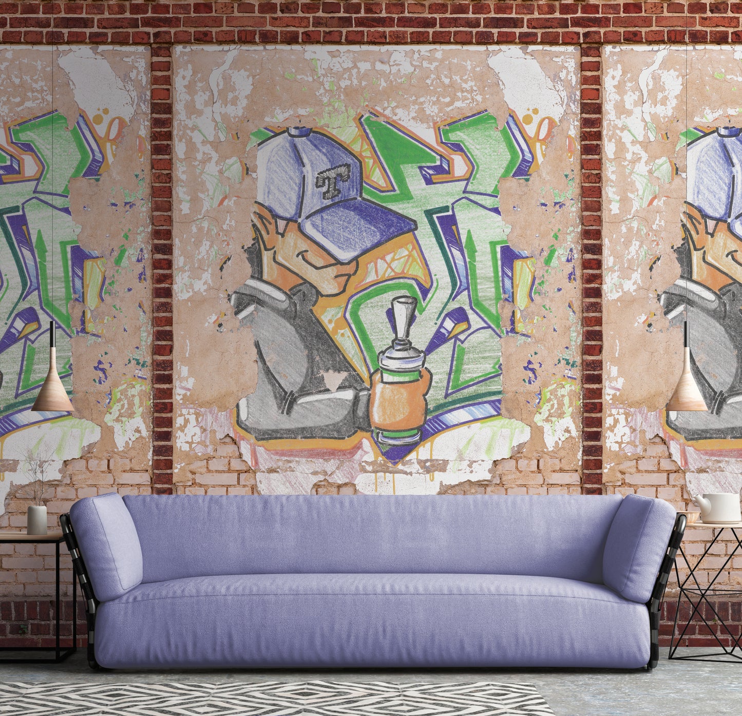 Fototapete Graffiti Künstler - 1,59 m x 2,80 m