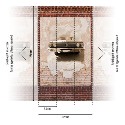 Fototapete Oldtimer Auto - 1,59 m x 2,80 m