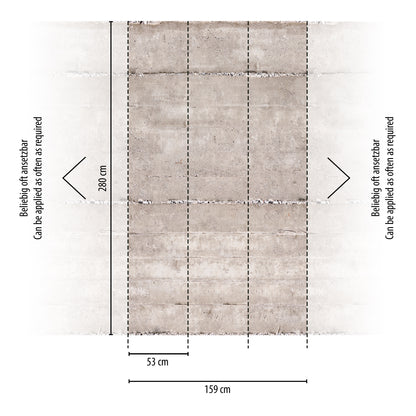 Fototapete Sichtbeton Linien – 2,80 m x 1,59 m