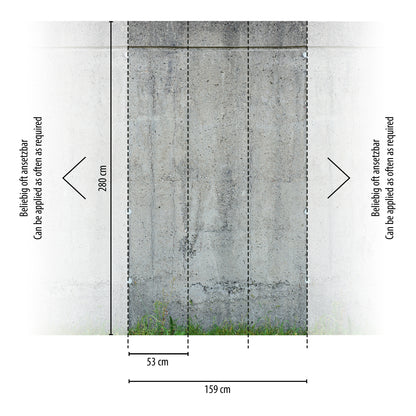 Fototapete Betonwand Industrial Look – 2,80 m x 1,59 m