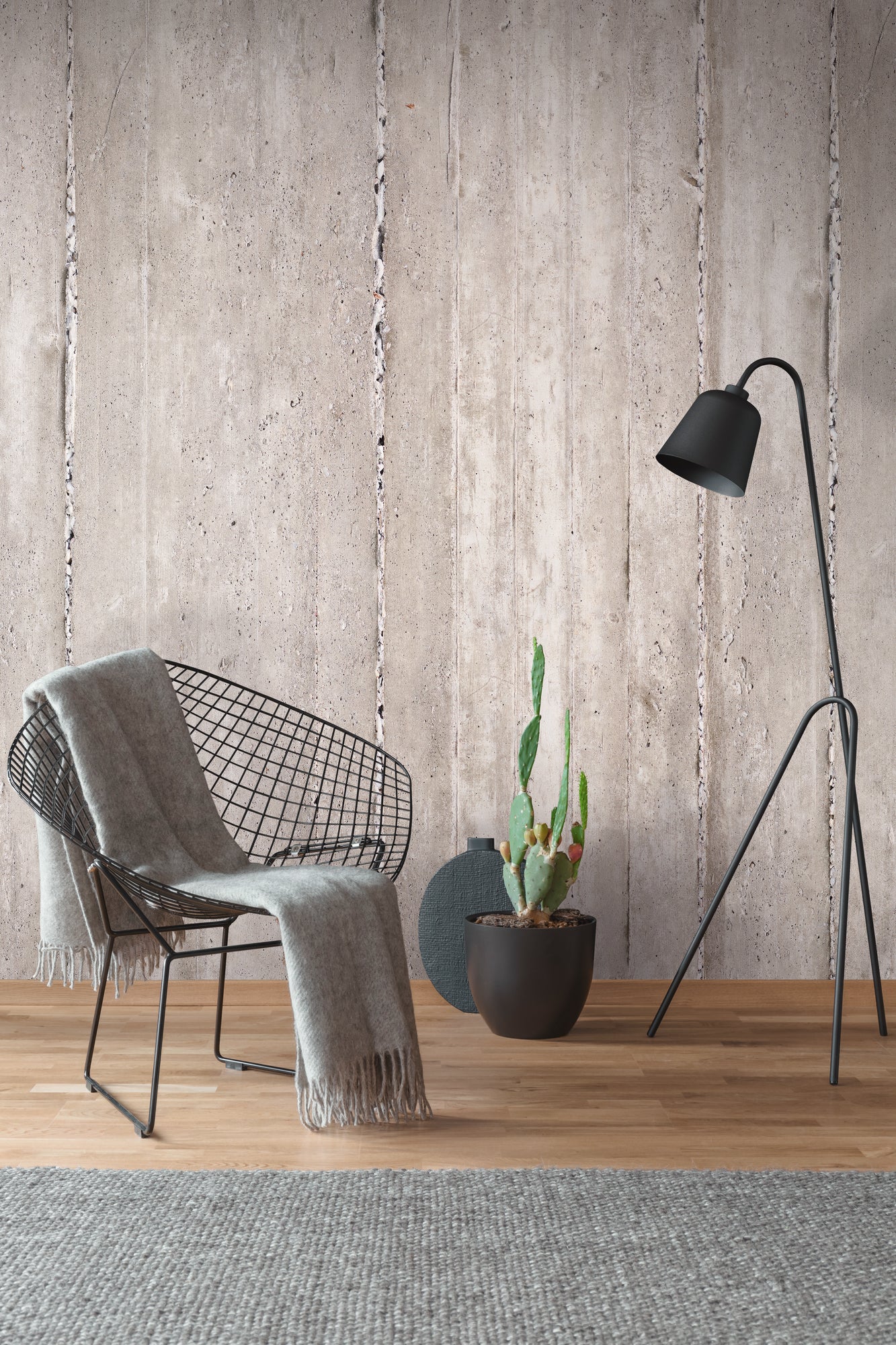 Fototapete Betonplatten Look – 2,80 m x 1,59 m