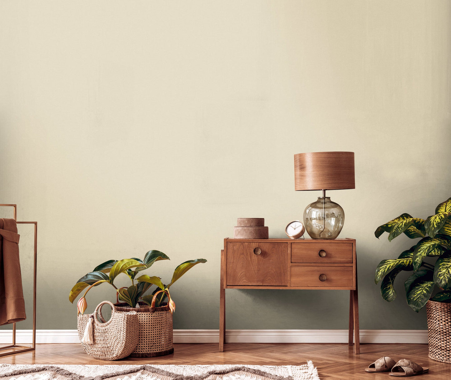 Livingwalls Maha Dubai Uni Vliestapete Beige 10,05 m x 0,53 m
