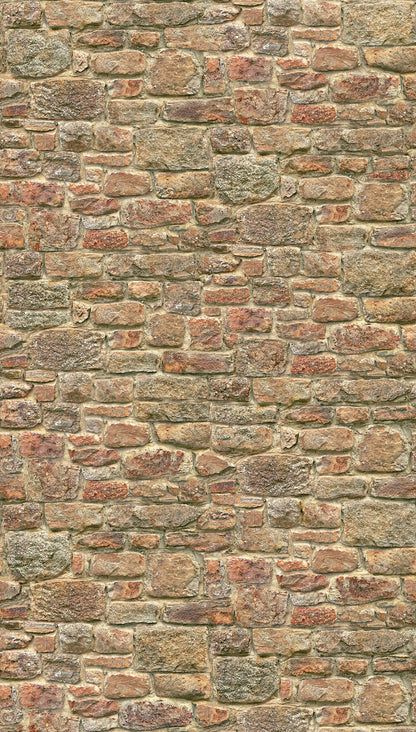 Fototapete Natursteinwand Braun - 1,59 m x 2,80 m