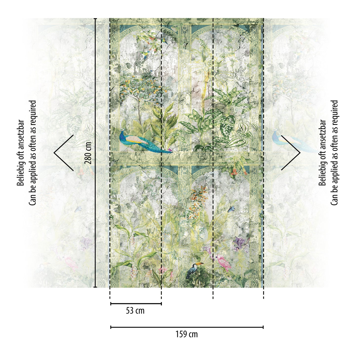 Fototapete Exotische Pflanzen – 2,80 m x 1,59 m