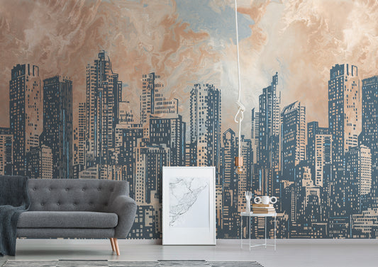 Fototapete Skyline Abstrakt - 3,71 m x  2,80 m