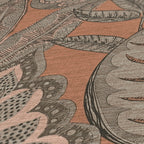 Livingwalls Grafic Leaves Pflanzen Vliestapete Rosa Grau Taupe Braun 10,05 m x 0,53 m