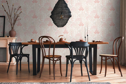Livingwalls Dreaming Garden Florale Vliestapete Weiß Taupe Rosa Rot 10,05 m x 0,53 m