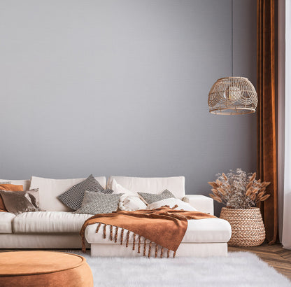 Livingwalls Uni-Vliestapete horizontal Grau 10,05 m x 0,53 m