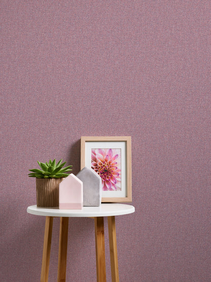 Livingwalls Uni-Vliestapete vertikal Violett Pink 10,05 m x 0,53 m