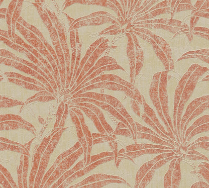 Jade 2 Dschungel Vliestapete Beige Rot Orange 10,05 m x 0,53 m