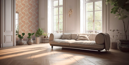 Jade 2 Dschungel Vliestapete Beige Rot Orange 10,05 m x 0,53 m