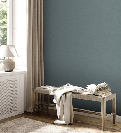 Jade 2 Uni Vliestapete Grün Blau 10,05 m x 0,53 m